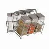 Glass Spice Bottles With Sliver Wire Racks photo-3