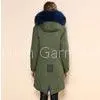 Top Quality Products Women Parkas Plain Dyed Green Parka Men With Removable Hood Coat