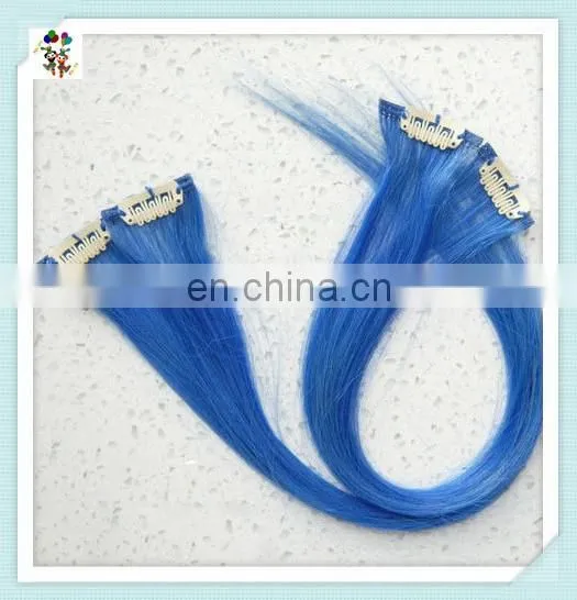 Cheap Girls Colored Hairpiece Synthetic Clip In Hair Extensions HPC-0161 photo-3