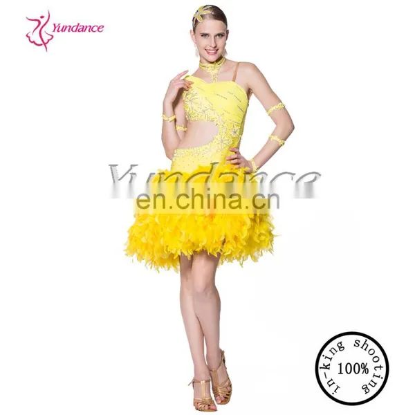 Fashion Yellow Girl Dance Clothing Dance Dress 2016 L-1033 photo-6
