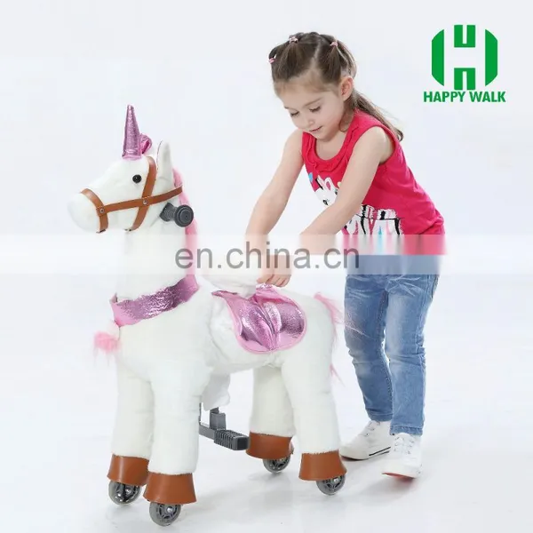 HI Small Size Ride on Furry Animal Outdoor Mechanical Horse for Children photo-2
