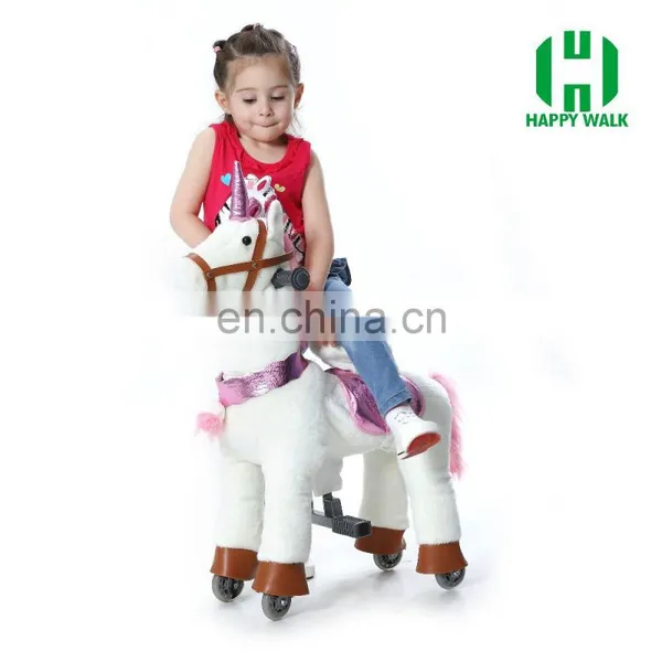 HI Small Size Ride on Furry Animal Outdoor Mechanical Horse for Children photo-5