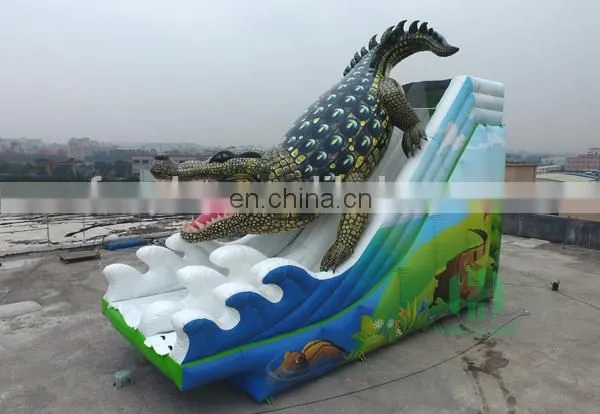 Jurassic Park Strong PVC Inflatable Dinosaur Long Water Slide Giant Inflatable Kids Slide Track photo-3