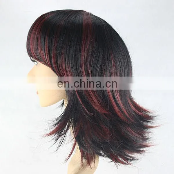2014 Hot Sale Mixed Color Short Style Synthetic Wig With Bangs photo-4