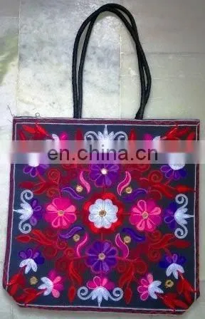 2015 New Arrival Indian Embroidered Sujani Handmade Shoulder Cum Shopping Bag Tote Handbag photo-2