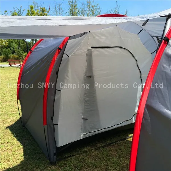 6 Person Family Tunnel Tent, 2 Room 1 Hall Tunnel Tent, Camping Tent,Party Tent photo-4