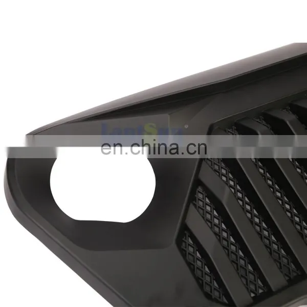J282 Lantsun Matte Black Front Gladiator Grille Vader Grill w/ Mesh Inserts for 1997-2006 J Eep Wrangler TJ photo-5