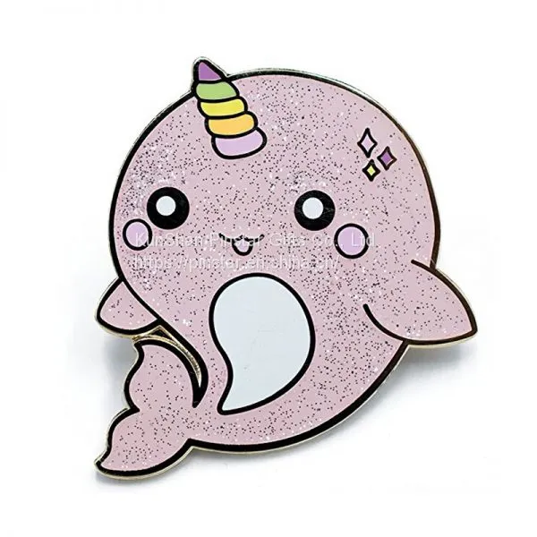 Dolphin Glitter Hard Enamel Pin photo-3