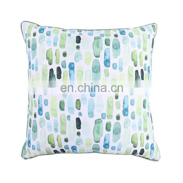 Custom Decorative Fresh Waterproof Heavy Canvas Green Leaf Pattern Outdoor Pillow Cover Outdoor Chair Cushions Covers photo-3