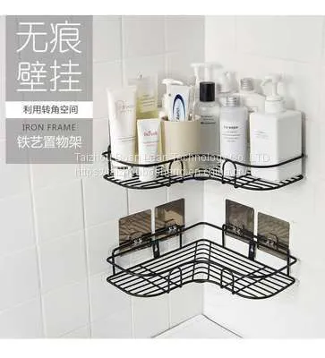 Wall Mount Shower Caddy Stainless Steel Kitchen Storage Set Triangle Bathroom Corner Shower Shelf photo-2