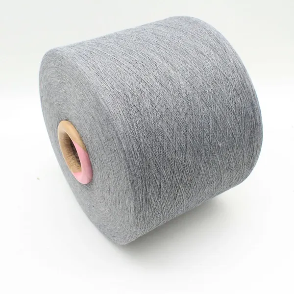 Environmentally Friendly Yarn Supply Ne8s/1 Gray 40/60 T/c Recycled Cotton Yarn for Knitting Gloves