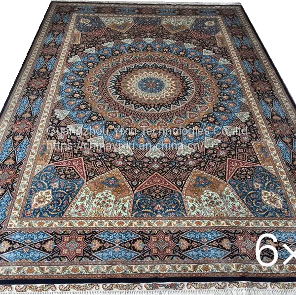 YAMEI Handmade Silk Persian Carpet for Sale Szie 6x9ft