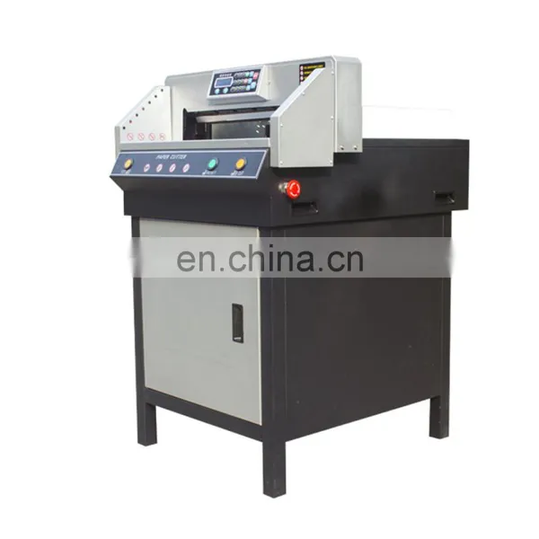 SPC-455E Cheap Price Dual Motor Electric Paper Guillotine Cutter Machine With LCD Display photo-3