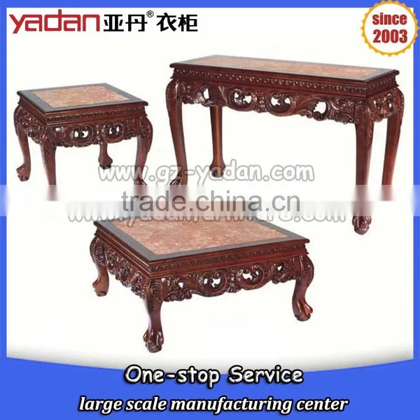Square Wood Tea Table Furniture, Unique Coffee Tables Set Made in China photo-3