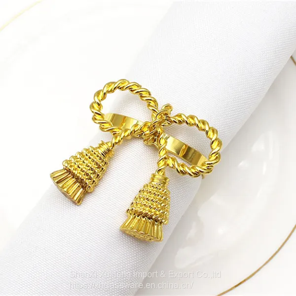 Gold Bowknot Napkin Holder Rings Metal Rings Wedding Outdoor Party Baby Shower Dinner Party Table Decoration photo-2