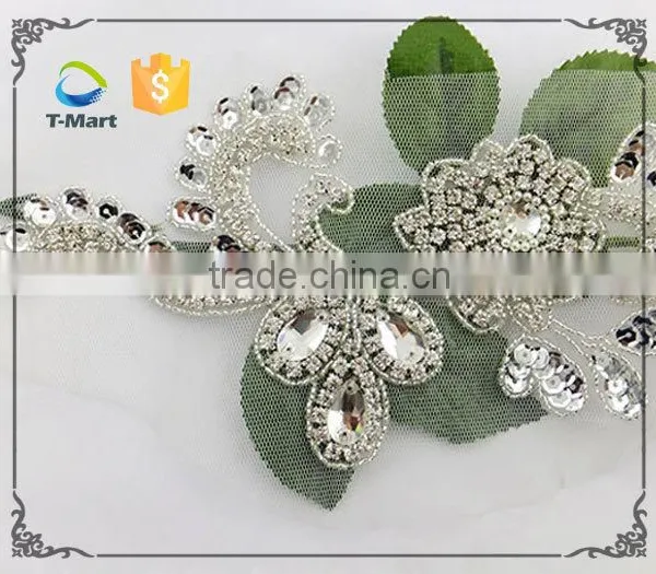 Elegant Rhinestone Applique Patch With Crystal Stones photo-2