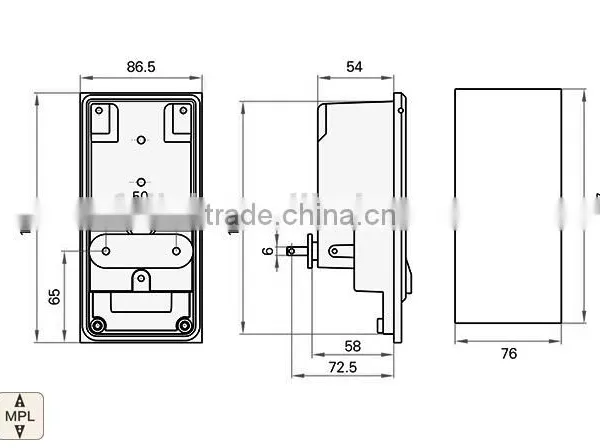 2015 Flei Brand ROHS Zinc Plated Metal Box Turn Lock for Electric Cabinet photo-6