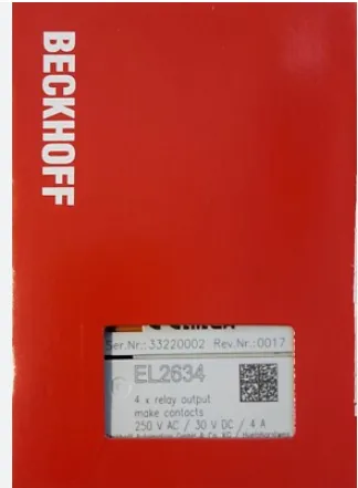 BECKHOFF EL2634 EtherCAT 4-канальный реле-выходной терминал 250В AC 30В DC 4А промышленный модуль ввода-вывода