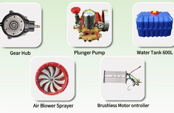 Remote Control Airblast Sprayer 600L Self Propelled Orchard Sprayer With Wind Driven Technology for Agriculture photo-2