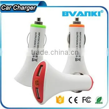 New Products 2016 12v Car Battery Charger Indicator Light Portable Dual Usb Car Charger With Smile Face Free Sample photo-4