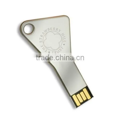 Slivery Key Shaped 4GB Usb Lightweight Thumb Pen Drive Flash Disk photo-2