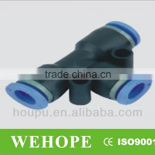 Pneumatic Pipe fitting PE Tee Series