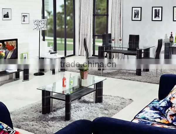 2 Layer Clear High Quality Glass Side Table for Sale photo-4