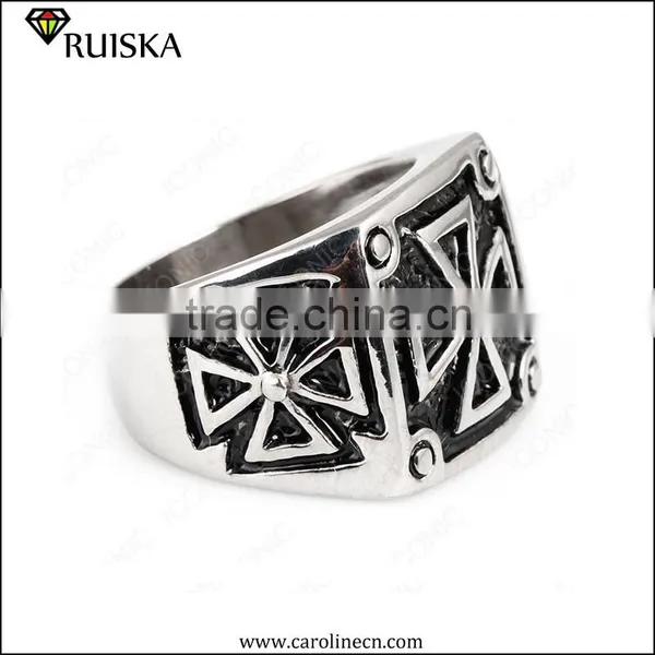 Caroline Wholesale Fashion Silver Cross Ring For Men photo-2