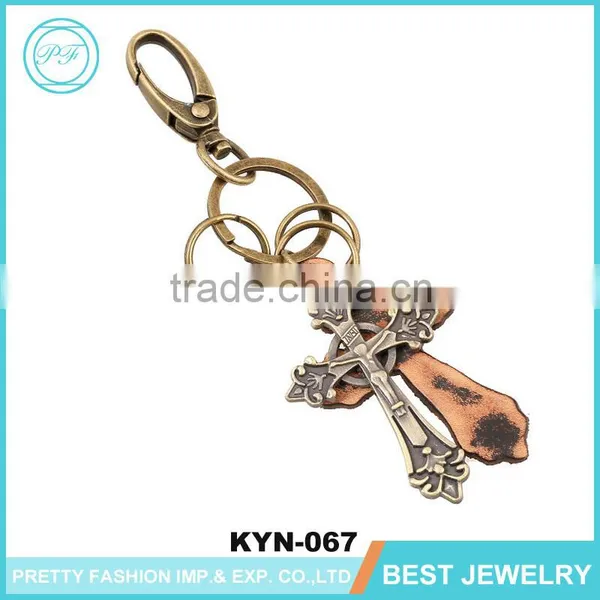 Vintage Bullet Shape Keychain Lanyard Leather Wholesale Key Ring photo-5