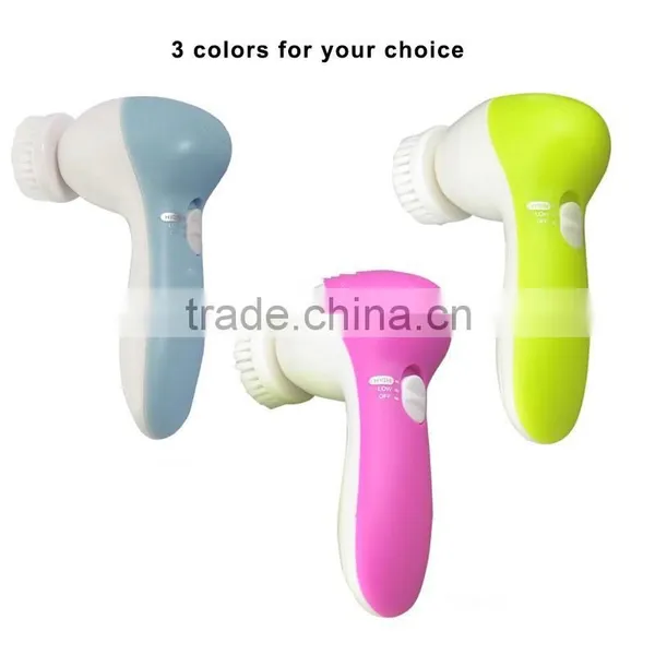 Skin Care Beauty Facial Brush Massager Scrubber 5 in 1 Electric Face Clean Brush photo-3