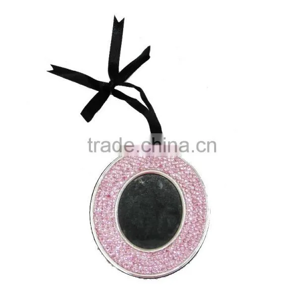 Bling Rhinestone Mirror With Keychain photo-2