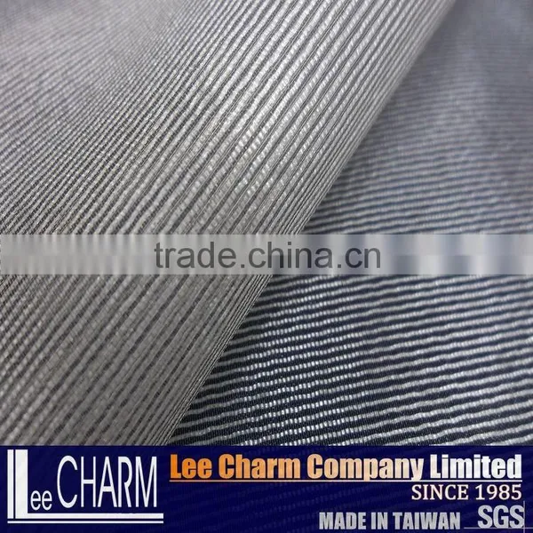 65% Polyester 35% Nylon Cheap Snow White Stripe Organza Fabric Rolls photo-3