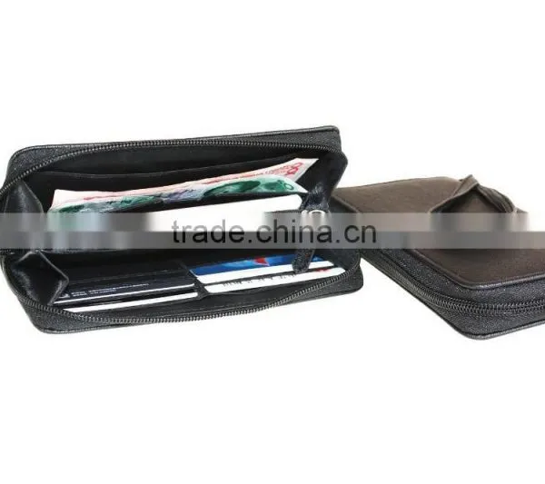 Wallet , Leather Wallet ,Wallet With Zipper Around, Purse