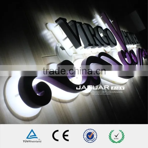 Shop Decorative Waterproof Frontlit / Backlit Advertising Baking Finish Acrylic Led Letters Sign and Alphabet Numbers photo-5
