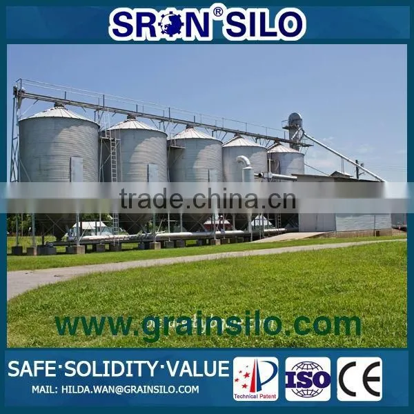 Hot Galvanized Steel Silo for Pellets With Screw Augers Discharging photo-2