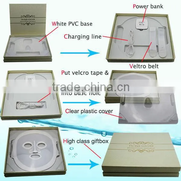 2014 Newest 3 Colors Red Blue Yellow PDT LED Facial Mask photo-4