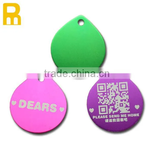 2015 Blank Anodized Aluminum qr Code Pet Tags With Package