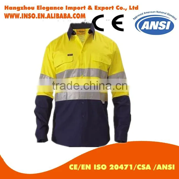 Long Sleeves Polo With High Visibility Reflective Tapes Contrast Color photo-3