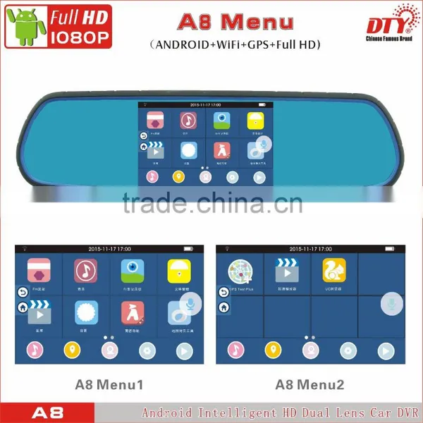 5"Android Fhd 1080p Car Camera Dvr Video Recorder, Android Rear View Mirror Car Dvr ,GPS Car Navigation Recorder Quality Choice photo-6