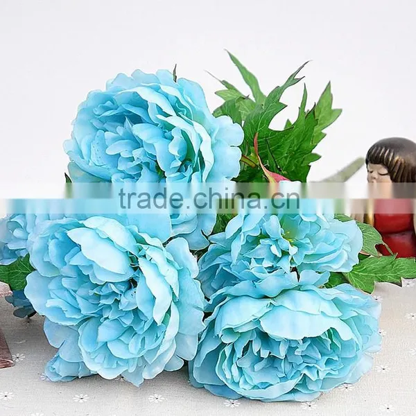 High Quality Artificial Flower Wedding Decoration Peony Silk Flower Single Artificial Peony photo-3