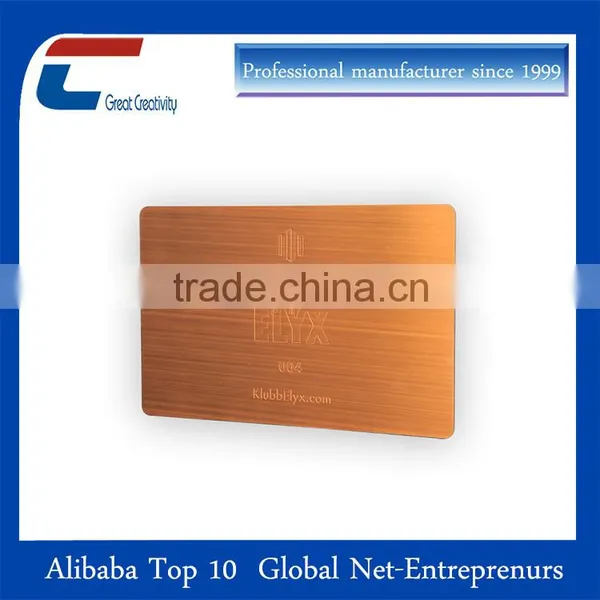 Brushed Business Gift Copper Metal Cards photo-3