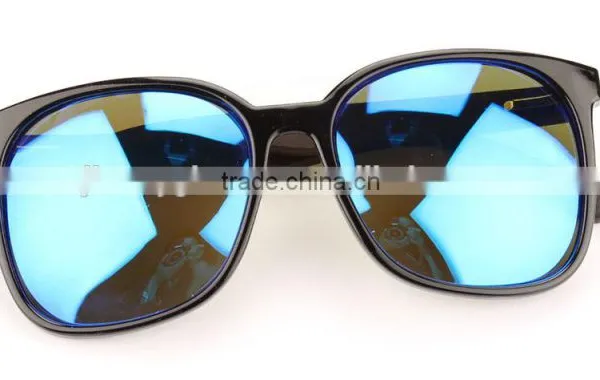 JMP608 Plastic Frame Blue UV400 Lens Ebony Temple Wood Sunglasses photo-6