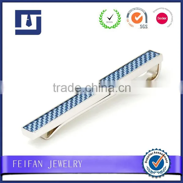 Fashion Design Carbon Fibre Tie Bar Tie Clip With Custom Logo