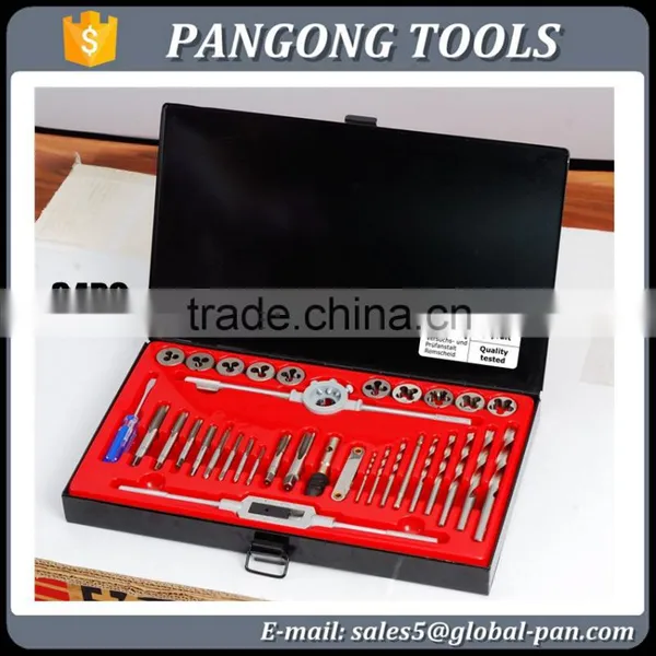 High Quality BSP Taps and Dies and Drill Bit in Metal Box Hand Tool Kit photo-5