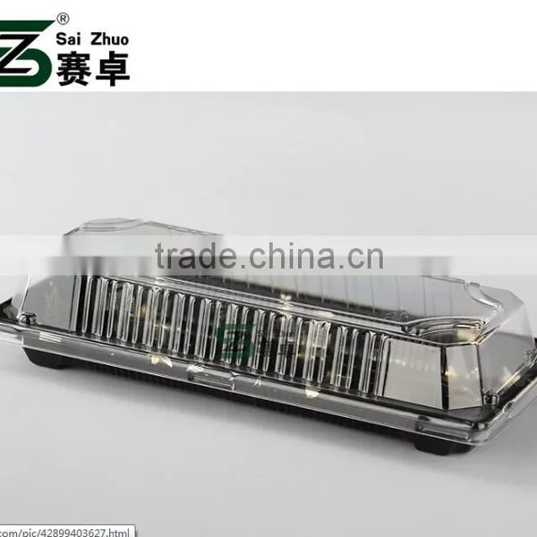 Top Grade Quality Rectangle Embossing Disposable Sushi Container/plastic Sushi Box /food Container photo-2