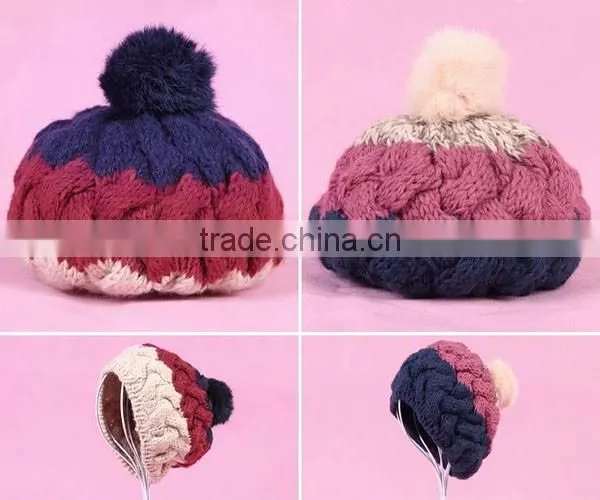 Promotional Winter Knitted Beanie Hat With Pompom photo-4