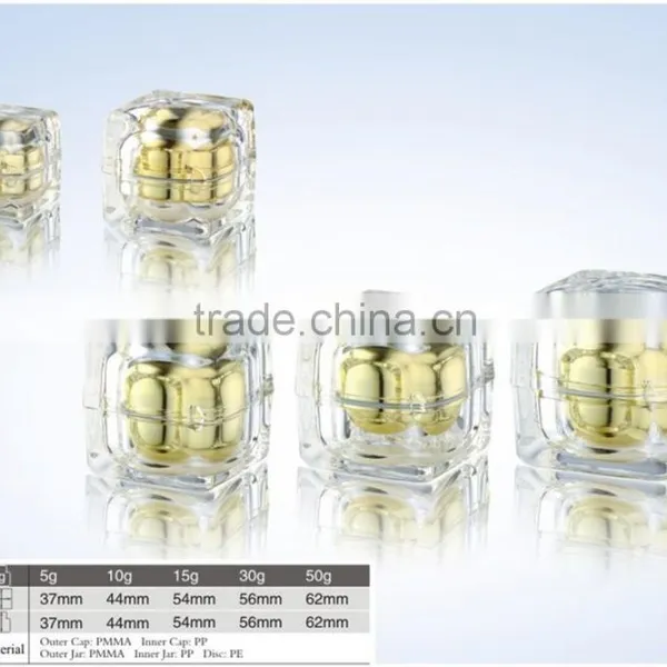 Acrylic Cystal Square Cosmetic Bottles and Jars photo-3
