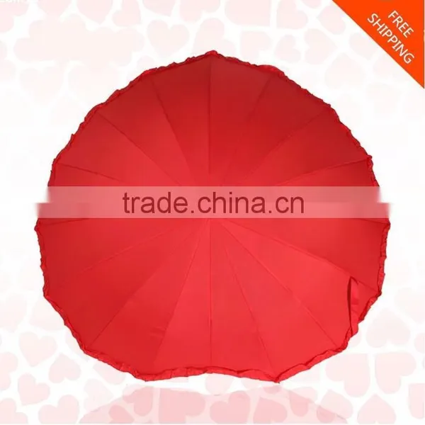 Wedding Chinese Parasols Heart Shape Umbrella Chinese Umbrellas for Wedding photo-2