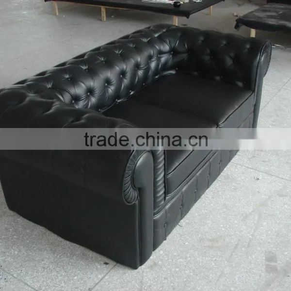 China Manufacturer Top Quality 1 2 3 Seater Chesterfield Sofa Genuine Leather Sofa Set photo-2