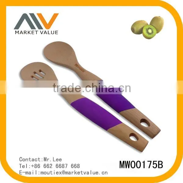 NEW DESIGN HIGH QUALITY 2PCS WOODEN KITCHEN TOOLS WITH SILICONE CASE photo-5